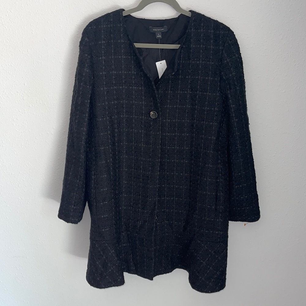 NWT: Dark Tweed Ann Taylor Coat